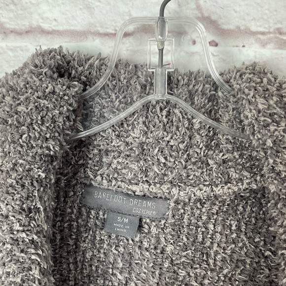 Barefoot Dreams Cozy Chic Knit Cocoon Gray Fuzzy Comfy Cardigan Size S/M - Picture 4 of 6